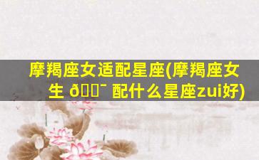 摩羯座女适配星座(摩羯座女生 🐯 配什么星座zui
好)